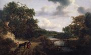 Landscape with a footbridge Jacob van Ruisdael